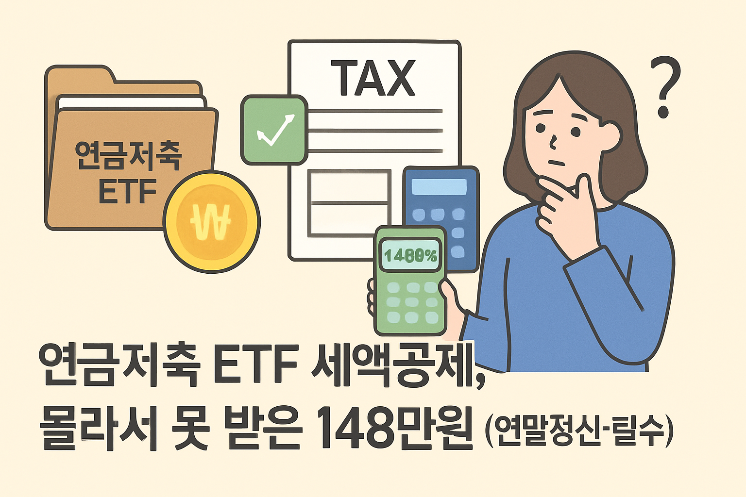 연금저축 ETF 세액공제, 몰라서 못 받은 148만원 (연말정산 필수)**