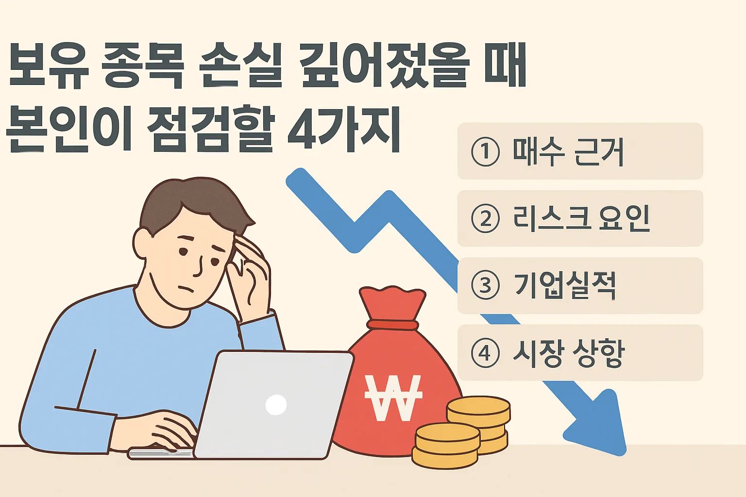 보유 종목 손실 깊어졌을 때 본인이 점검할 4가지